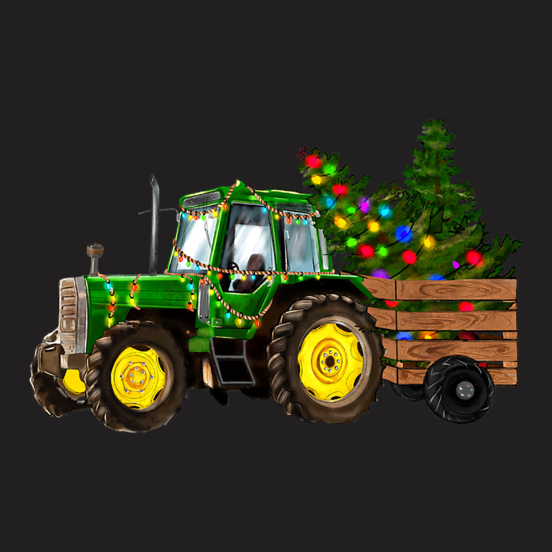 Farm Tractor Christmas Lights Christmas Tree Famil T-shirt | Artistshot