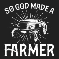 Farming Farmer Vintage Tractor So God Made A Farme Basic T-shirt | Artistshot