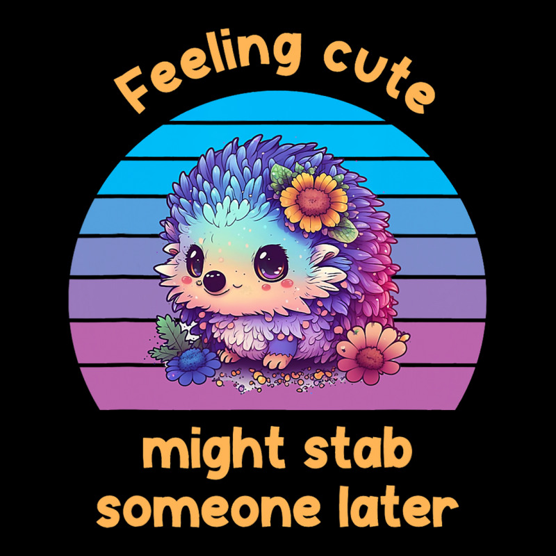 Feeling Cute Might Stab Someone Later Hedgehog Vin Fleece Short | Artistshot