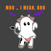 Ghost Cow Moo I Mean Boo Pumpkin Moon Halloween 1 Vintage T-shirt | Artistshot