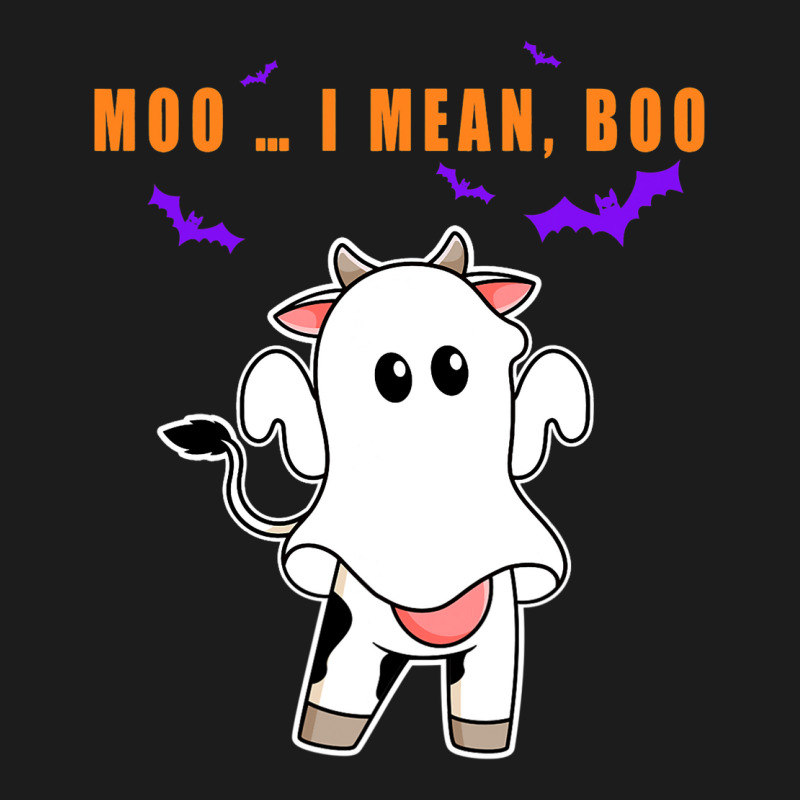 Ghost Cow Moo I Mean Boo Pumpkin Moon Halloween 1 Hoodie & Jogger Set | Artistshot