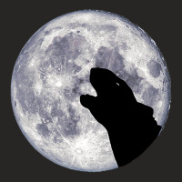 English Bull Terrier Howling At The Moon Ladies Fitted T-shirt | Artistshot