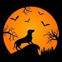 Funny Weiner Dog In The Moon Dachshund And Hallowe Pocket T-shirt | Artistshot