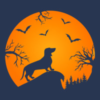 Funny Weiner Dog In The Moon Dachshund And Hallowe Men Denim Jacket | Artistshot