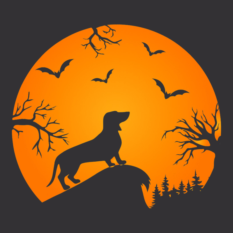 Funny Weiner Dog In The Moon Dachshund And Hallowe Vintage Hoodie And Short Set | Artistshot