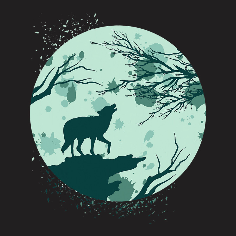 Full Moon Forest Animal Predator Moonlight Howling T-shirt | Artistshot