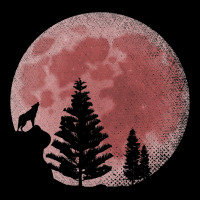 Full Moon Forest Animal Predator Red Moon Howling  Lightweight Hoodie | Artistshot