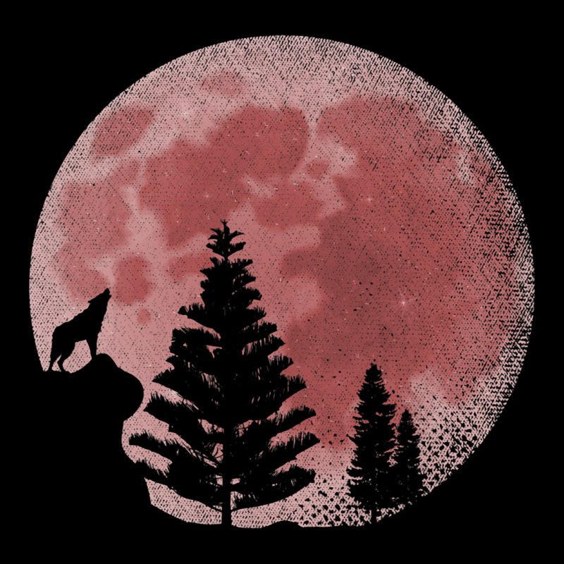 Full Moon Forest Animal Predator Red Moon Howling  Lightweight Hoodie | Artistshot