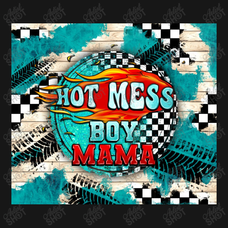 Hot Mess Boy Mama With Fire Medium-length Apron | Artistshot