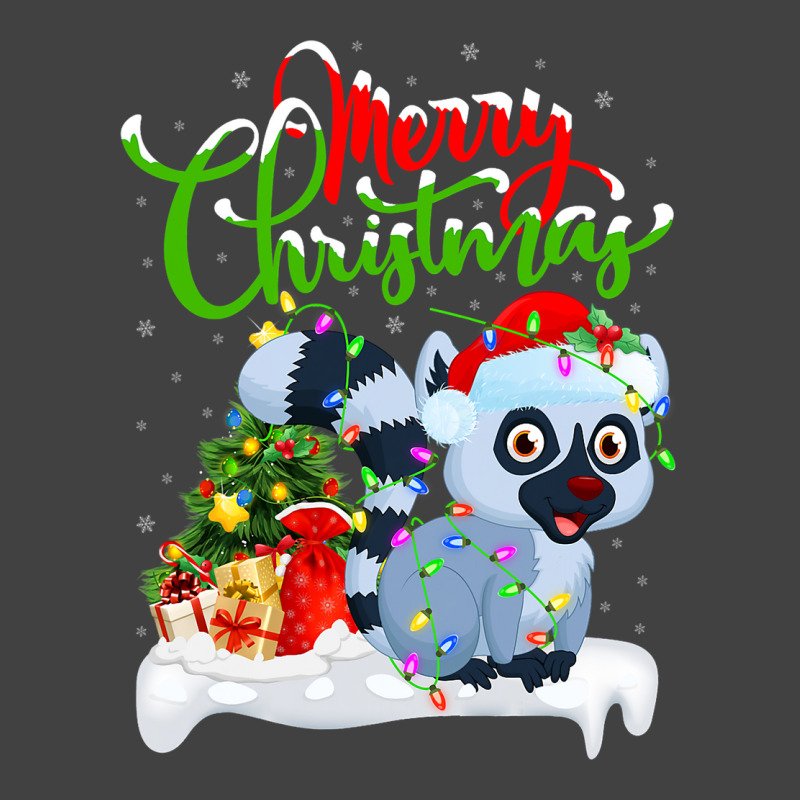 Funny Lemur Animal Lover Xmas Lighting Lemur Chris Vintage T-shirt | Artistshot