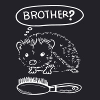 Funny Hedgehogs Talking To Comb Brush Brother Hedg Unisex Sherpa-lined Denim Jacket | Artistshot