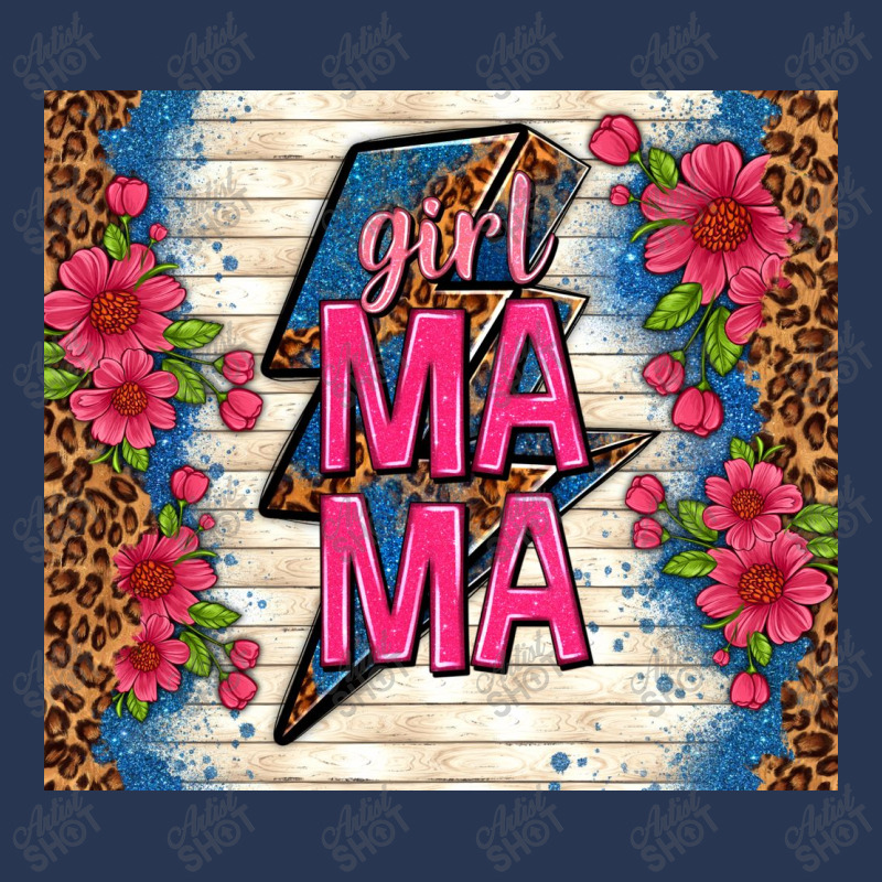 Girl Mama Thunder With Flowers Men Denim Jacket | Artistshot