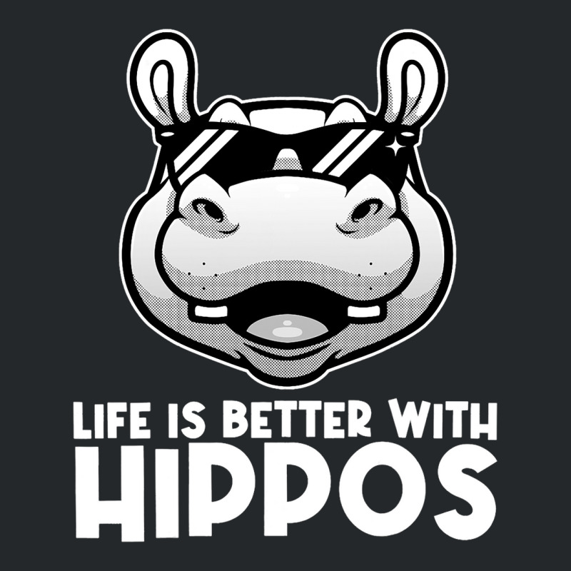 Funny Hippo Design For Men Women Kids Hippopotamus Crewneck Sweatshirt | Artistshot