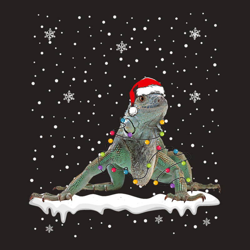 Funny Santa Iguana Christmas Lights Animals Lover Tank Top | Artistshot