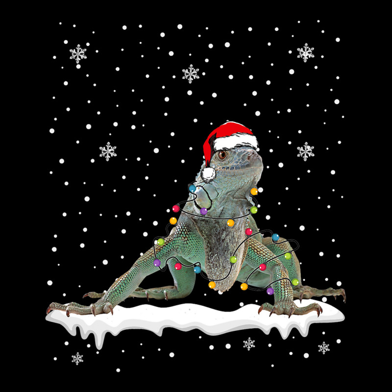 Funny Santa Iguana Christmas Lights Animals Lover Zipper Hoodie | Artistshot