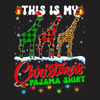 Giraffe Lover This Is My Christmas Pajama Xmas San T-shirt | Artistshot