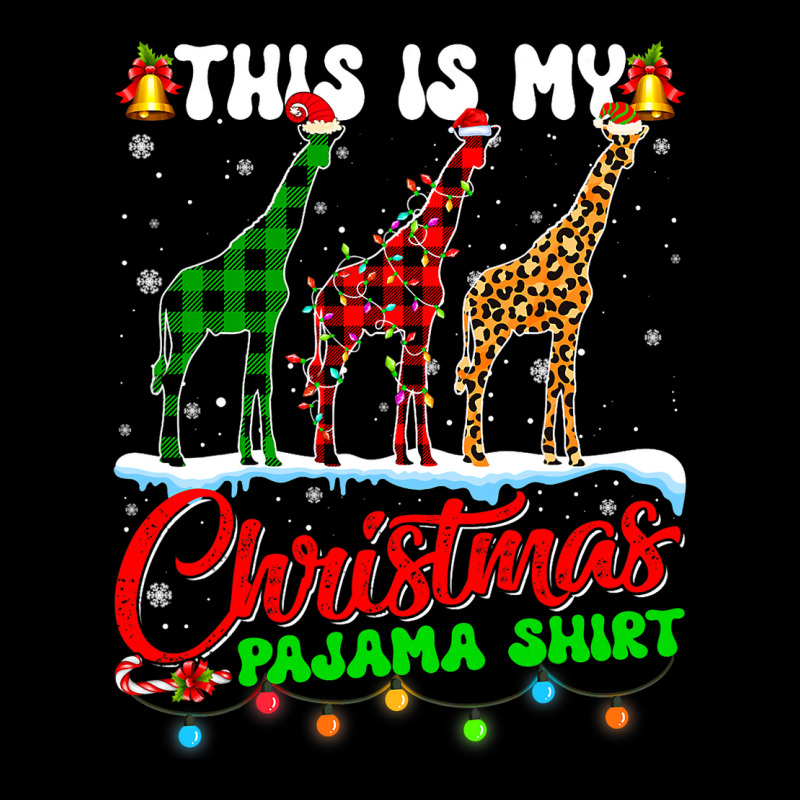 Giraffe Lover This Is My Christmas Pajama Xmas San Men's Long Sleeve Pajama Set | Artistshot