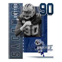 Demarcus Lawrence Football Paper Poster Cowboys 2 Raglan Crop Top | Artistshot