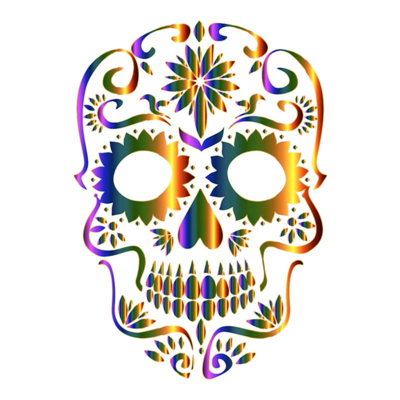 Colorful Sugar Skull For Mexican Day Of The Dead Raglan Crop Top by bummercaught | Artistshot