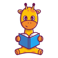 Cute Giraffe Reading Book Cartoon Raglan Crop Top | Artistshot