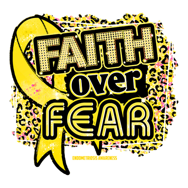 Endometriosis Awareness  Ribbon Faith Over Fear Leopard Gift For Endom Raglan Crop Top by brumfieldportillo7vlpq8 | Artistshot