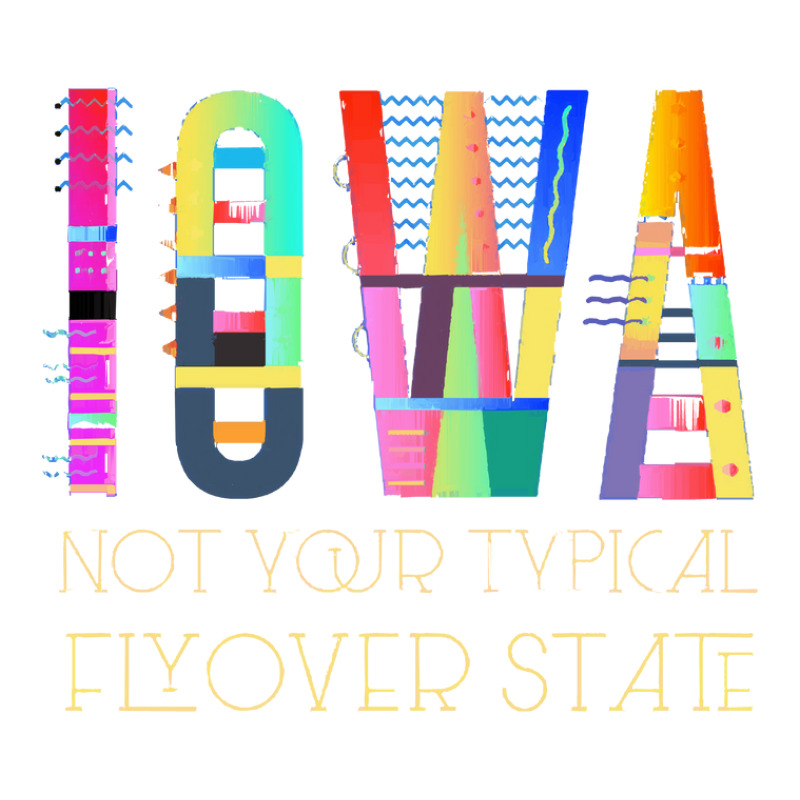 Iowa Pride Fun Colorful Funky Humorous Iowa Not Your Typical Flyover S Raglan Crop Top by JemmaLyna | Artistshot