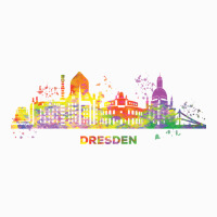 Dresden Skyline Colorful Dresdener Raglan Crop Top | Artistshot