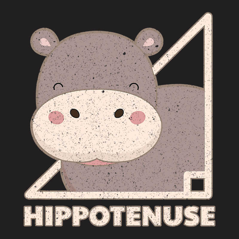 Funny Hippo Hippotenuse Vintage Animal Lovers T-shirt | Artistshot