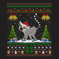 Funny Lemurs Xmas Gift Santa Hat Ugly Lemur Christ T-shirt | Artistshot