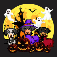 Funny Dachshund Dog Moon Pumpkin Halloween Costume T-shirt | Artistshot