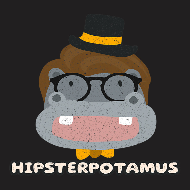 Funny Hippo Hipsterpotamus Vintage Animal Lovers 1 T-shirt | Artistshot