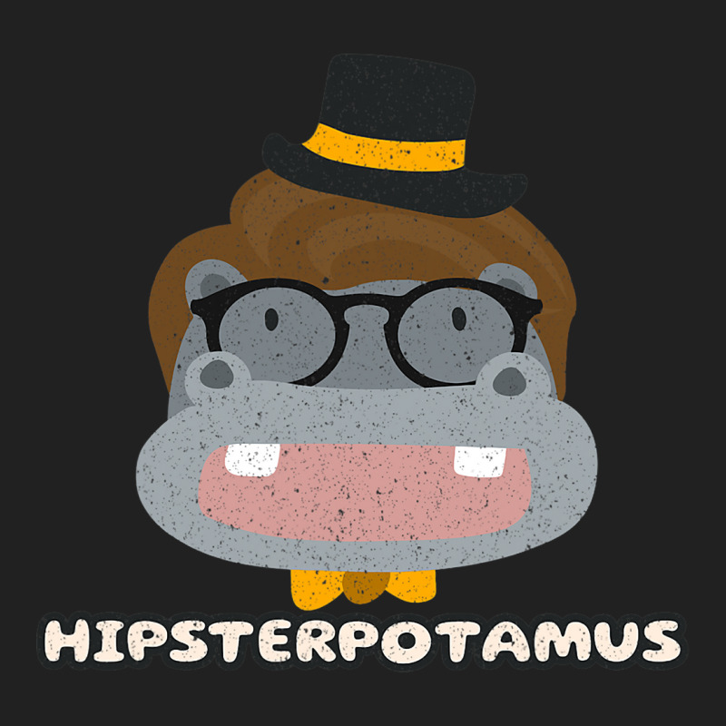 Funny Hippo Hipsterpotamus Vintage Animal Lovers 1 Basic T-shirt | Artistshot