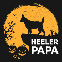 Full Moon Halloween Heeler Papa Australian Cattle  Flannel Shirt | Artistshot