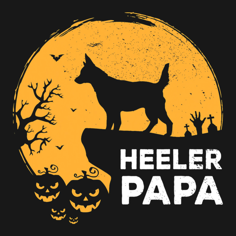 Full Moon Halloween Heeler Papa Australian Cattle  Flannel Shirt | Artistshot