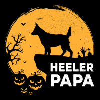 Full Moon Halloween Heeler Papa Australian Cattle  Fleece Short | Artistshot