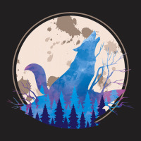 Full Moon Predator Howling Wolf Forest Animal Vint T-shirt | Artistshot