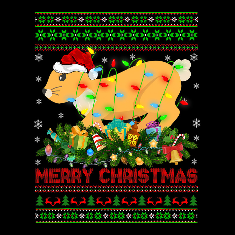 Funny Xmas Lighting Tree Santa Ugly Hare Christmas Pocket T-shirt | Artistshot