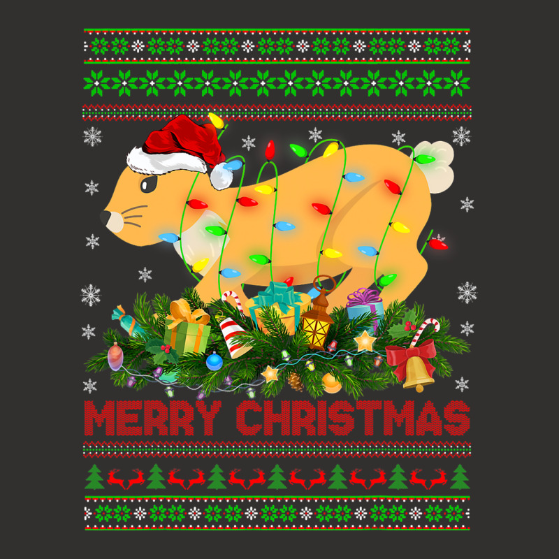 Funny Xmas Lighting Tree Santa Ugly Hare Christmas Champion Hoodie | Artistshot