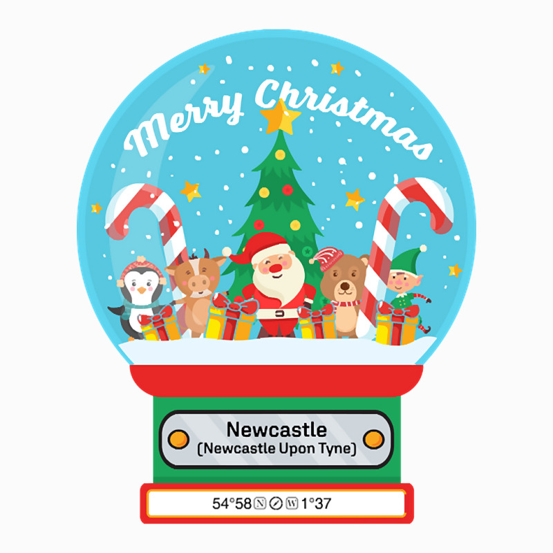 Hot Trend Newcastle Upon Tyne England Uk - Merry Christmas Snowglobe Raglan Crop Top by Milne Charlton | Artistshot