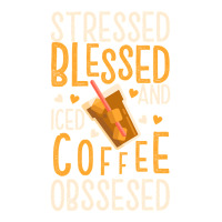 Limited Edition Stressed Blessed And Iced Coffee Obsessed Raglan Crop Top | Artistshot