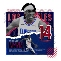 Terance Mann Basketball Paper Poster Clippers Raglan Crop Top | Artistshot