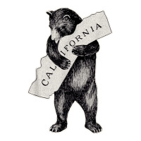 I California Love  Artretro Cali Bear Hug California 1 Raglan Crop Top | Artistshot