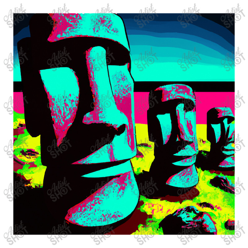 Limited Edition Pop Art Easter Island Raglan Crop Top | Artistshot