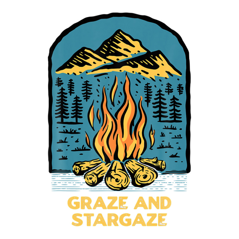 Graze And Stargaze Camping Wildlife Camper Outdoor Traveler Raglan Crop Top by siniszeger | Artistshot