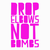 Drop Elbows Not Bombs Raglan Crop Top | Artistshot