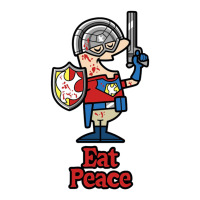 Eat Peace Funny Peacemaker Raglan Crop Top | Artistshot