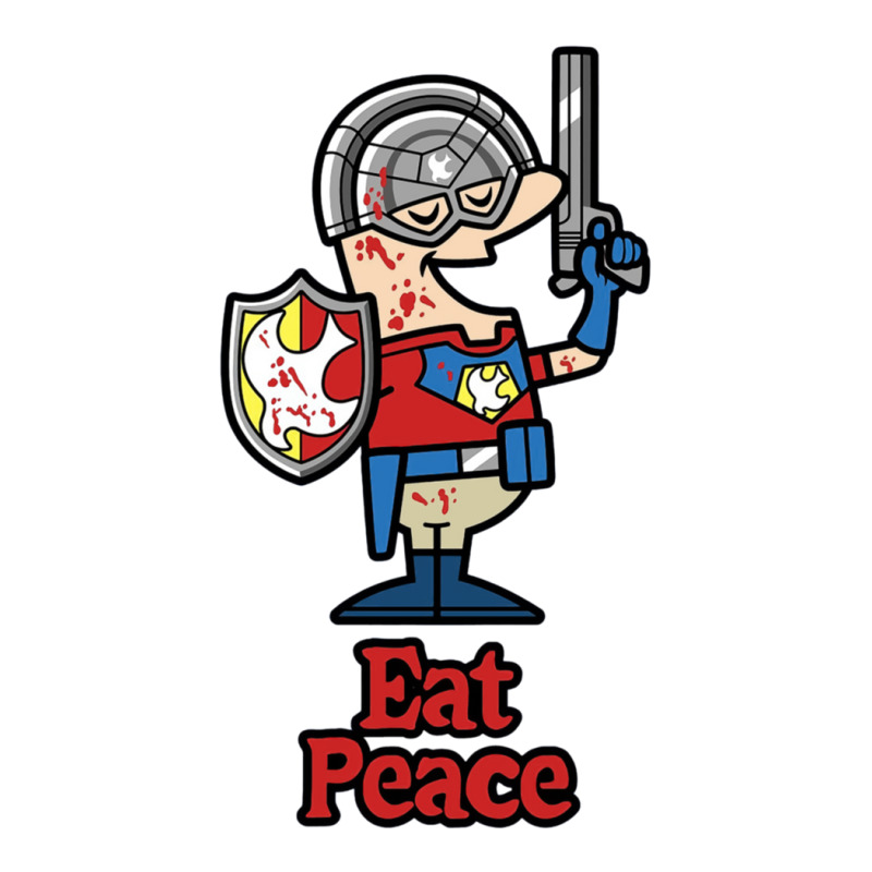 Eat Peace Funny Peacemaker Raglan Crop Top | Artistshot