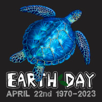 Blue Turtle Ocean Earth Day 2anniversary T-shirt | Artistshot