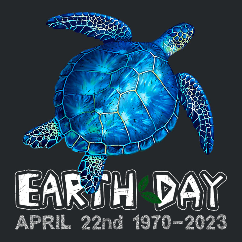 Blue Turtle Ocean Earth Day 2anniversary Crewneck Sweatshirt | Artistshot