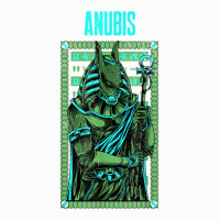 Turquoise Graphic Anubis God Figure T Shirt Raglan Crop Top | Artistshot